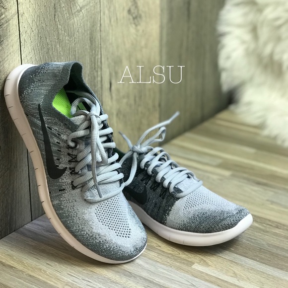 Nike Free Rn Flyknit 2 Wolf Grey Black W AUTHENTIC - Picture 4 of 7
